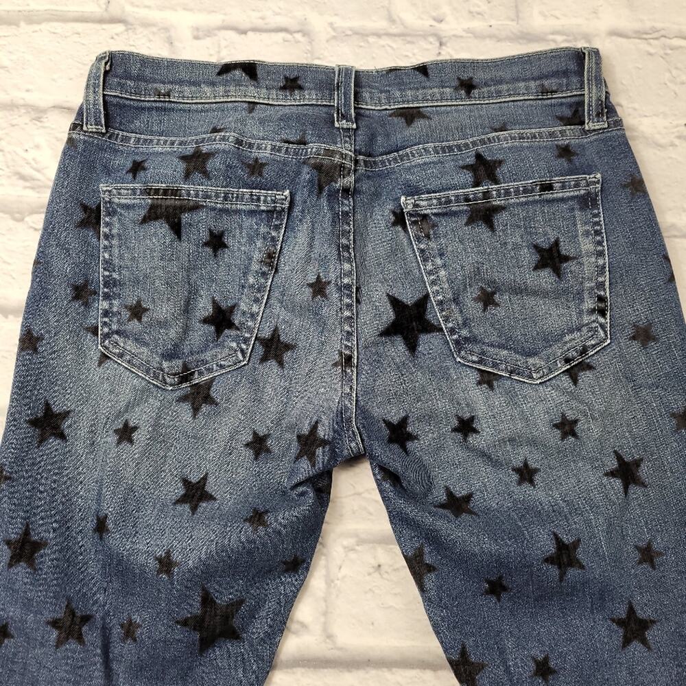 Current/Elliott The Stiletto Flocked Star Skinny Jeans Blue Medium Wash size 26 - Picture 12 of 16